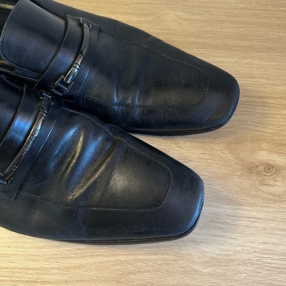 Hugo Boss “Carl” Black Leather Horsebit Loafers Dress Shoes Size 15 - Picture 4 of 14